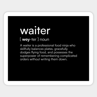 Waiter Definition Sticker